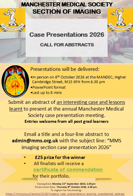 Imaging Case Presentations - Call for abstracts - Deadline: 21st September 2026