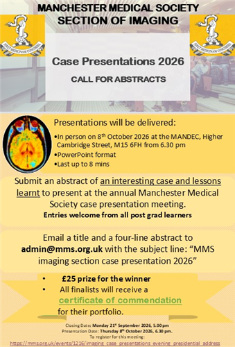 Imaging Case Presentations - Call for abstracts - Deadline: 21st September 2026