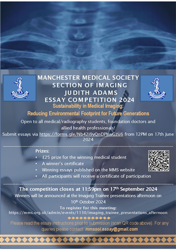 Section of Imaging - Judith Adams essay competition CLOSING DATE: 17TH SEPTEMBER 2024