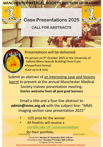 Imaging Case Presentations - Call for abstracts - Deadline: 15th September 2025