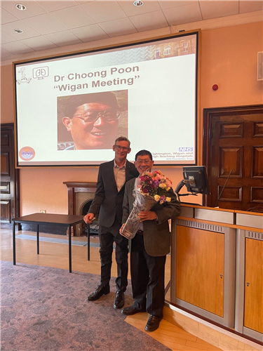 A huge thank you to Dr Poon for organising all the past Wigan meetings, from Dr Hugh Burnett (president) on behalf of the Section of  Imaging