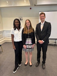 Joint meeting with Yorkshire - Section of Anaesthesia president elect, Dr Simon Labor with meeting co-chairs, senior neuroanaesthesia residents Dr Jennifer Tupman and Dr Martin Davies